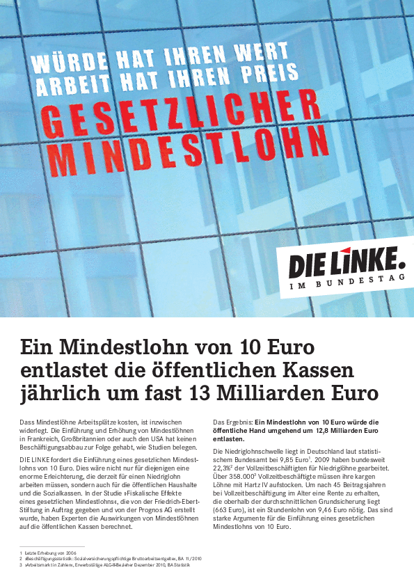 Hz a4 10 euro mindestlohn