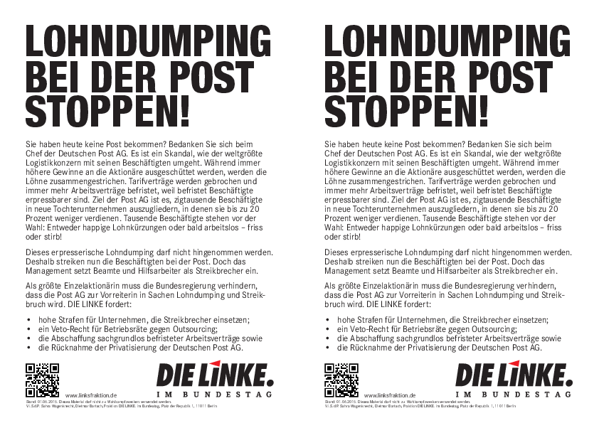 20150601 lohndumping bei der post stoppen