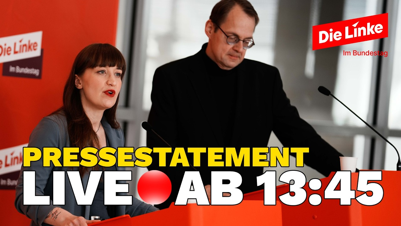 🔴LIVE 13:45 | Heidi Reichinnek & Sören Pellmann | Pressestatement DIE LINKE im Bundestag 13.10.26 🚩