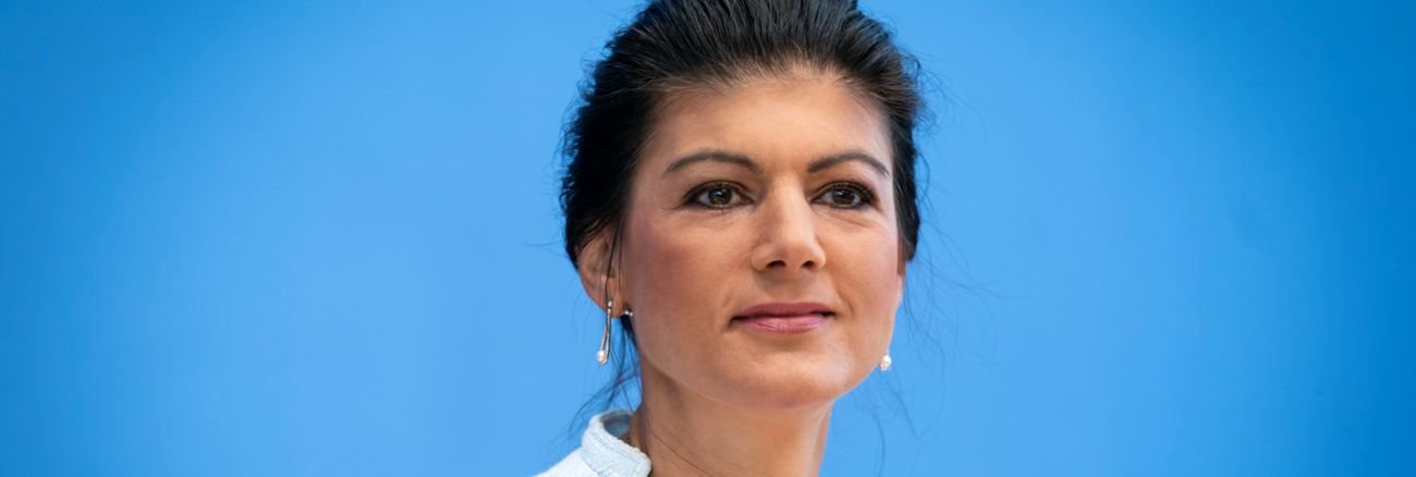 Sahra Wagenknecht in der Bundespressekonferenz @ ddp images/Henning Schacht