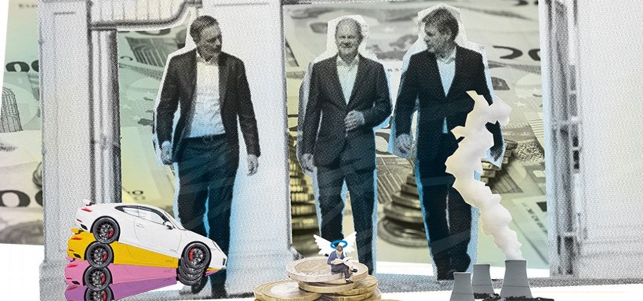 Olaf Scholz, Christian Lindner und Robert Habeck
