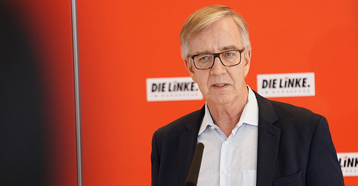Dietmar Bartsch beim Pressestatement Dietmar Bartsch beim Pressestatement