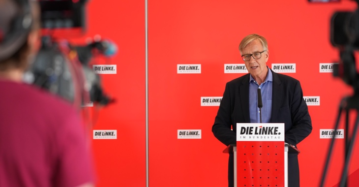 Pressestatement mit Dietmar Bartsch