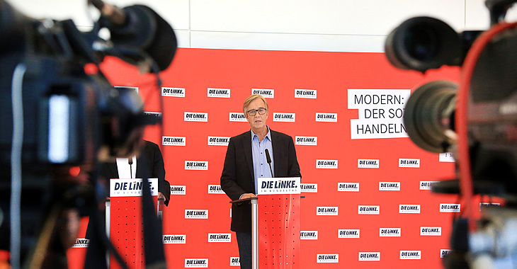 Pressestatement mit Dietmar Bartsch Pressestatement mit Dietmar Bartsch