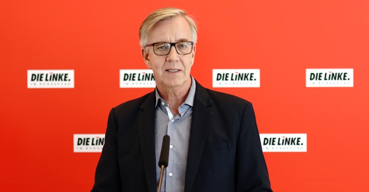 Dietmar Bartsch beim Pressestatement Dietmar Bartsch beim Pressestatement