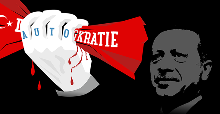 Autokrat Erdogan erdrückt die türkische Demokratie Autokrat Erdogan erdrückt die türkische Demokratie