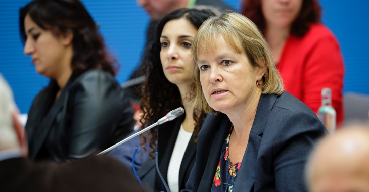 Heike Hänsel spricht während einer Fraktionssitzung der Linksfraktion im Bundestag © DBT/Thomas Imo/photothek Heike Hänsel spricht während einer Fraktionssitzung der Linksfraktion im Bundestag © DBT/Thomas Imo/photothek