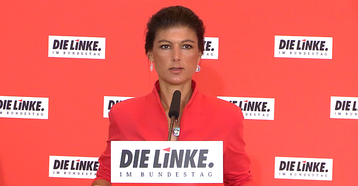 Pressestatement mit Sahra Wagenknecht Pressestatement mit Sahra Wagenknecht