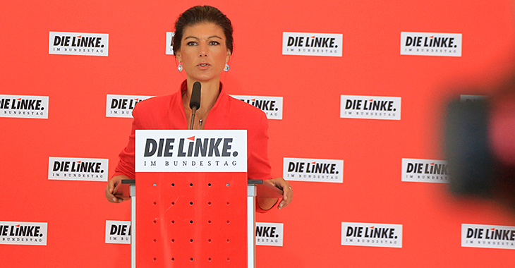 Sahra Wagenknecht beim Pressestatement Sahra Wagenknecht beim Pressestatement