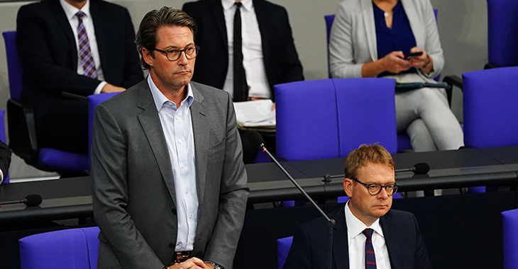 Noch auf der Regierungsbank: Verkehrsminister Andreas Scheuer (CSU) Noch auf der Regierungsbank: Verkehrsminister Andreas Scheuer (CSU)