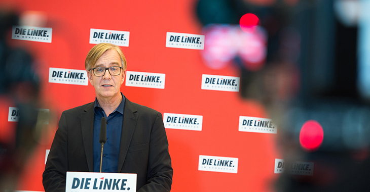 Dietmar Bartsch beim Pressestatement Dietmar Bartsch