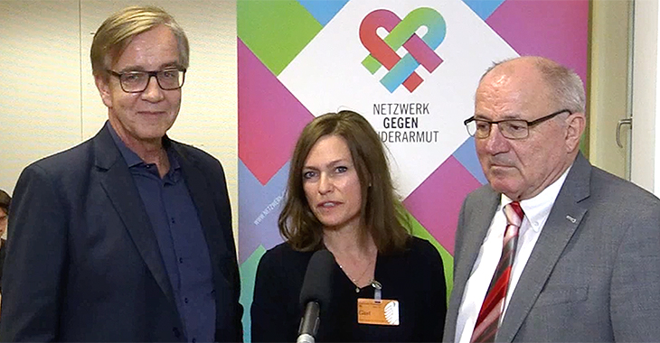 Netzwerk gegen Kinderarmut: Dietmar Bartsch, Nina Kronjäger und Heinz Hilgers Netzwerk gegen Kinderarmut: Dietmar Bartsch, Nina Kronjäger und Heinz Hilgers