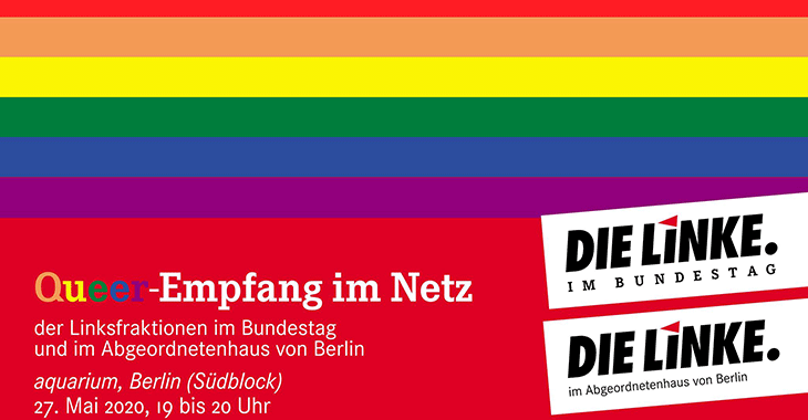 Einladung zum virtuellen Queer-Empfang Einladung zum virtuellen Queer-Empfang