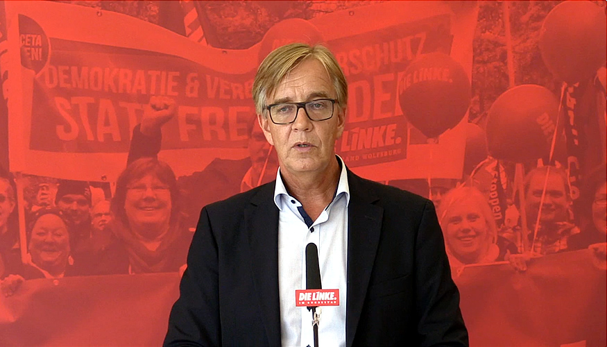 Pressestatement mit Dietmar Bartsch