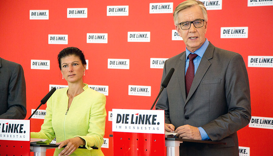Die Fraktionsvorsitzenden Sahra Wagenknecht und Dietmar Bartsch Die Fraktionsvorsitzenden Sahra Wagenknecht und Dietmar Bartsch